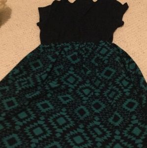 Beautieful blue and black dress